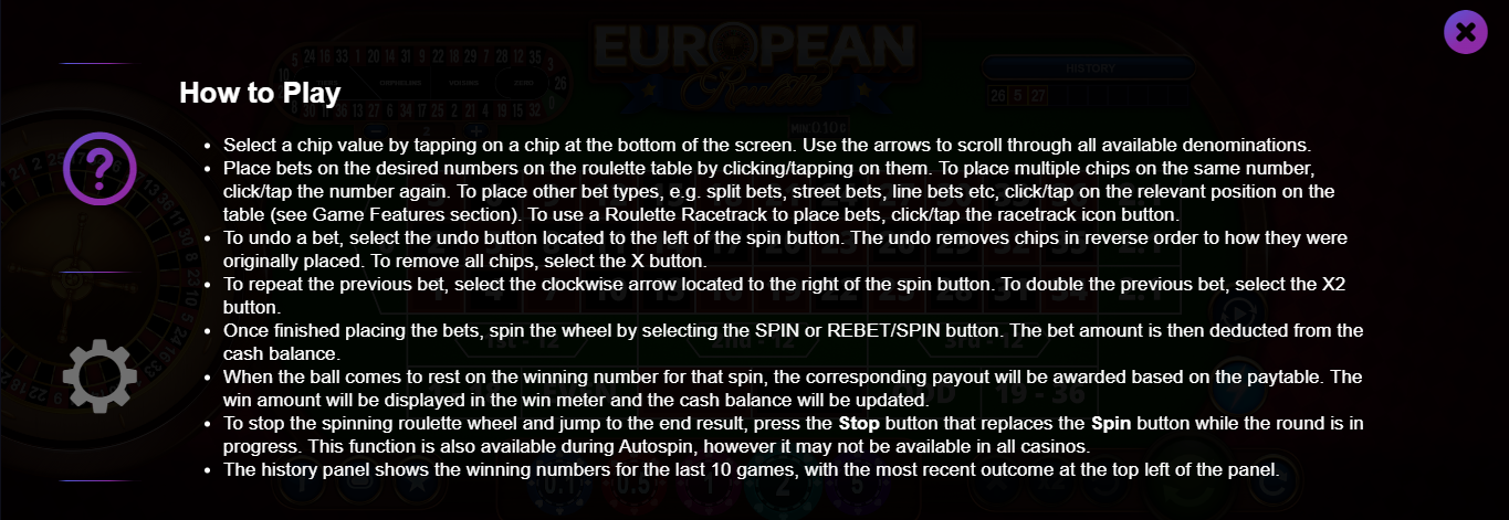 European Roulette Comment jouer